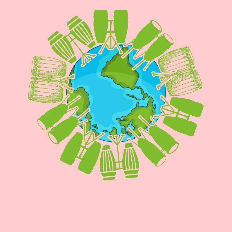 Earth With Conga Drums - Conga Player Conga Drumme