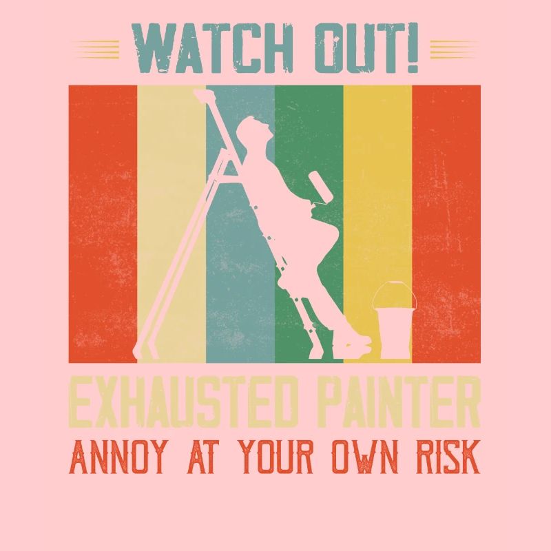 Fais gaffe! Un peintre épuisé s’agace de son propre ris