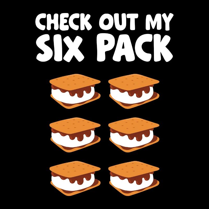 Funny Check Out My Six Pack Smore Camper Marshmall