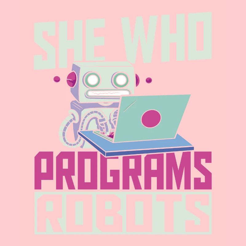 Sie, die Roboter programmiert Robotik