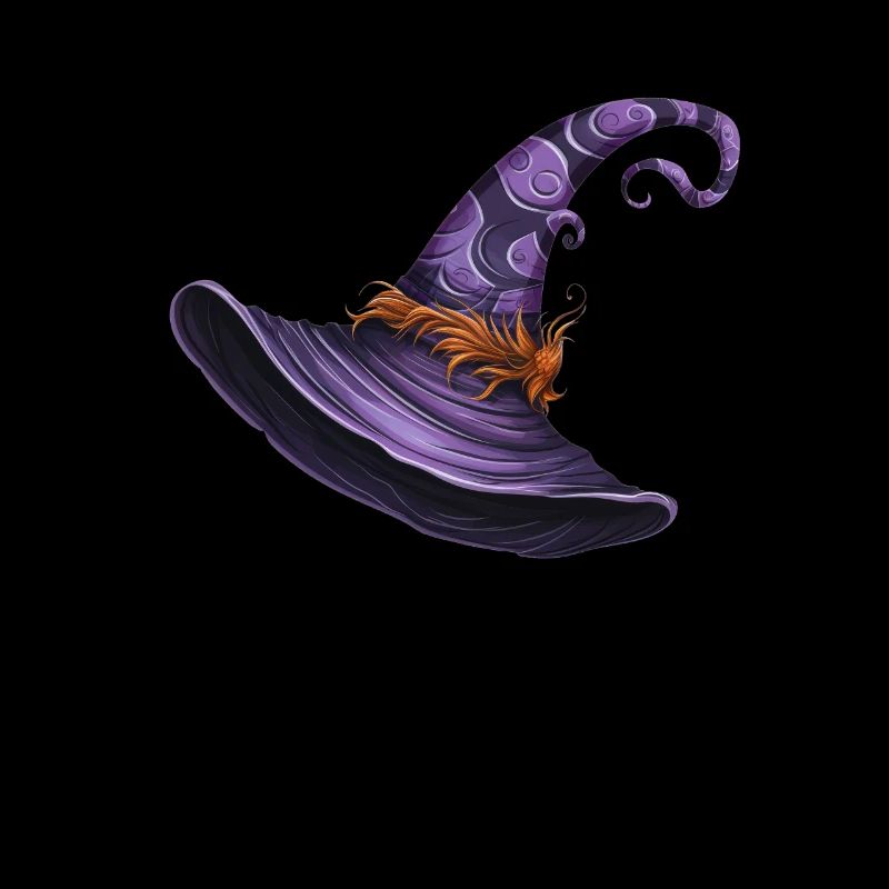Purple witch hat magical Halloween accessory