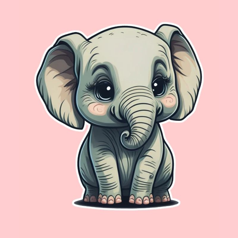 Mignon bébé éléphant éléphant