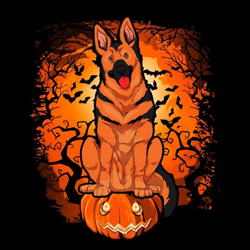 Fledermaus Hunde Halloween Deutscher Schäferhund