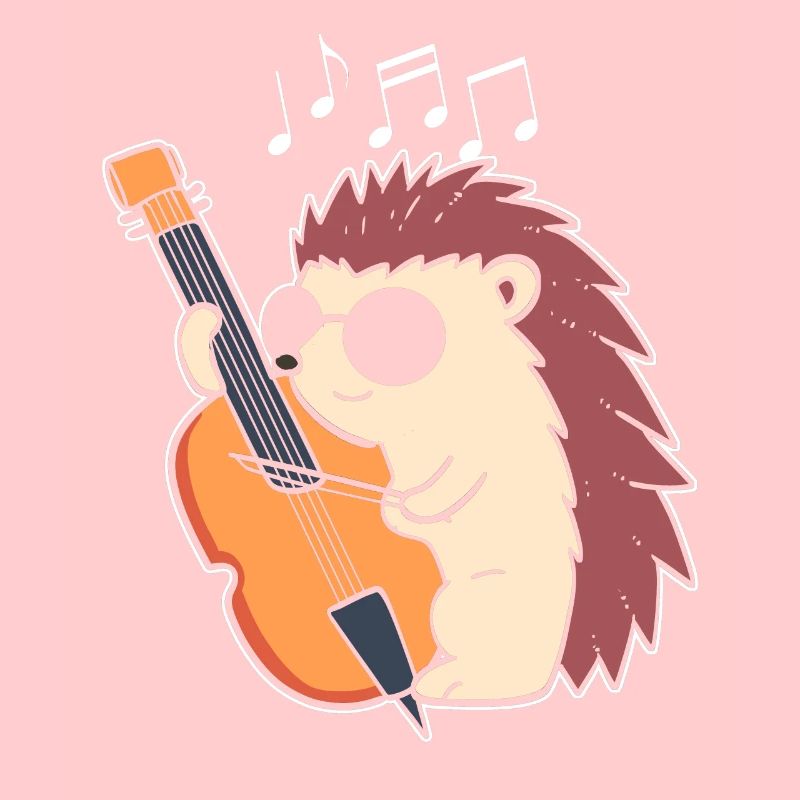 Igel spielt Cello Cello-Spieler