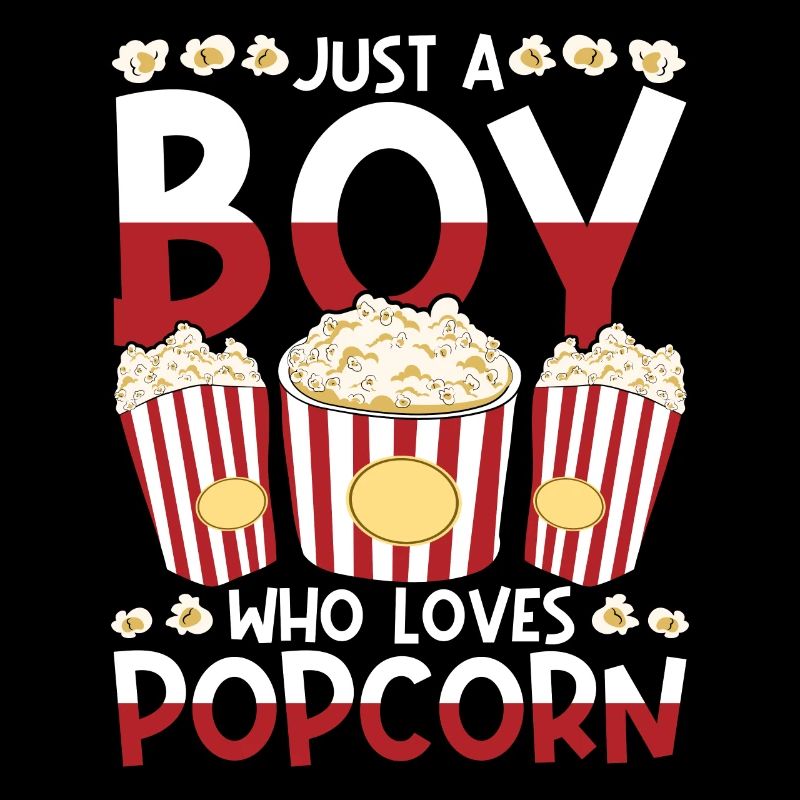 Juste un garçon qui aime le pop-corn Snack Popcorn