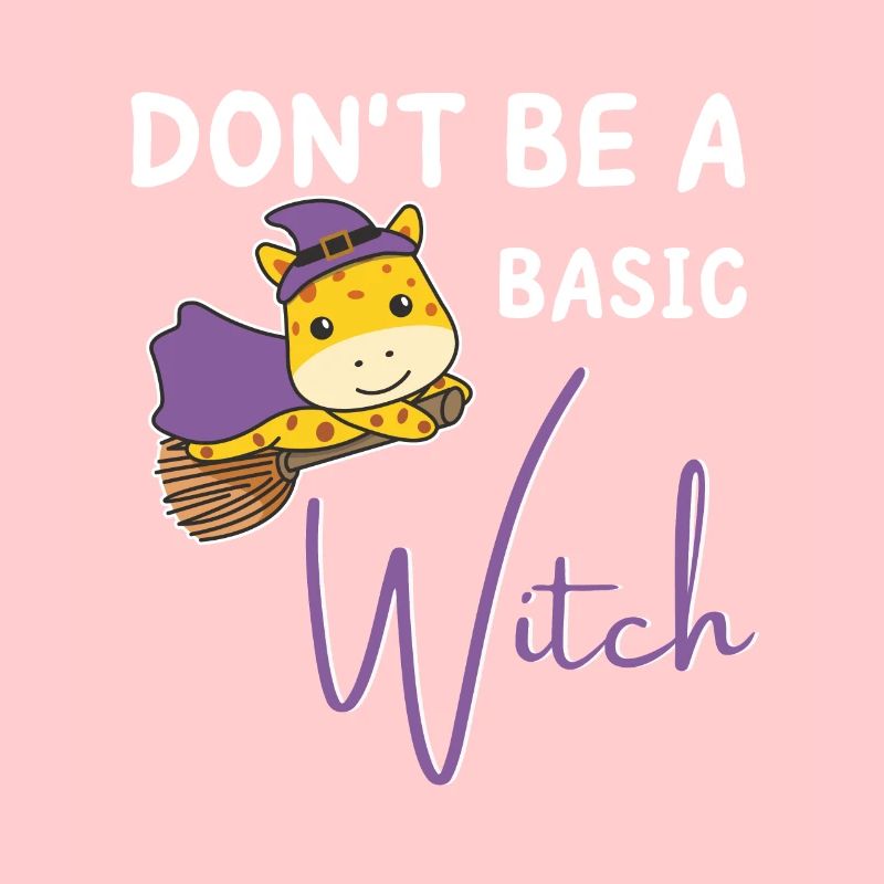 Giraffe Halloween Hexen don't be a basic witch