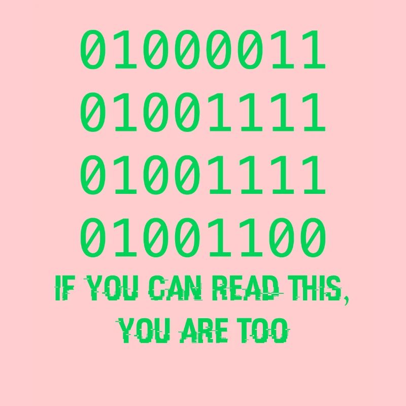 Computer Binary Code Developers Gift