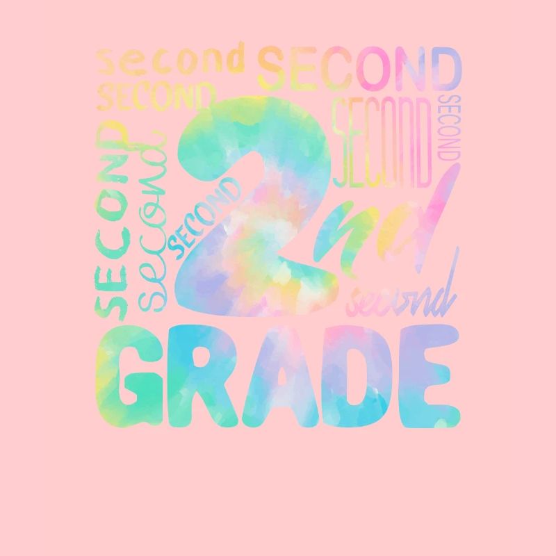 Tie Dye 2nd Grade Second Typography Team Student