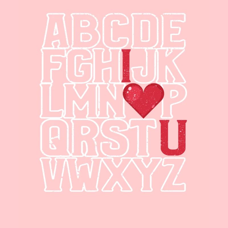 ABC Kreide Alphabet Ich liebe dich Lehrer Student