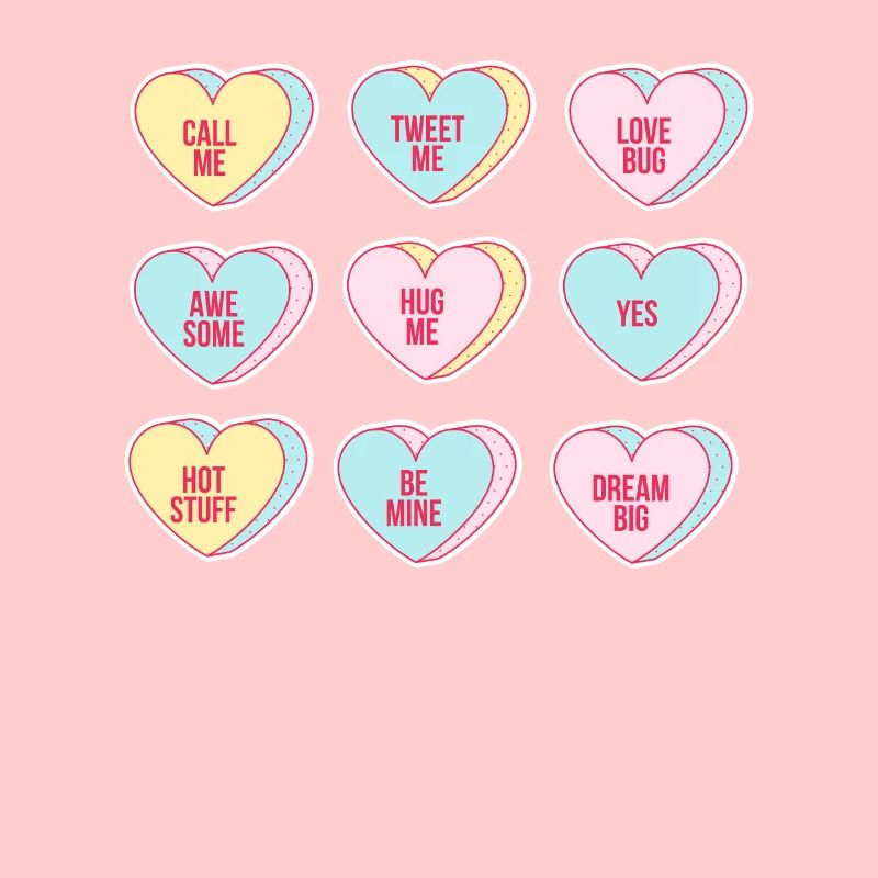 Joyeuse Saint-Valentin Candy Conversation Coeurs