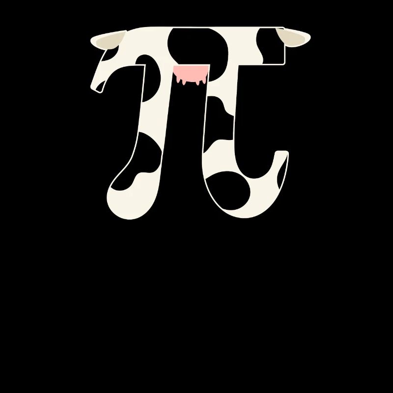 Cow pie lover pi day icon funny math