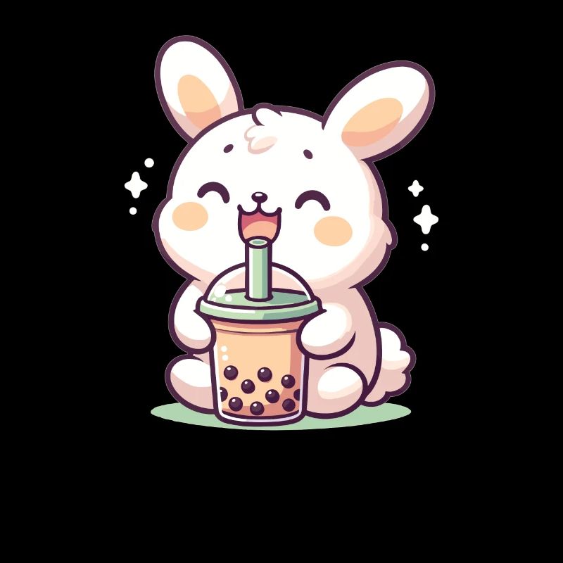 Lapins kawaii Bubble Tea Boba Bunny