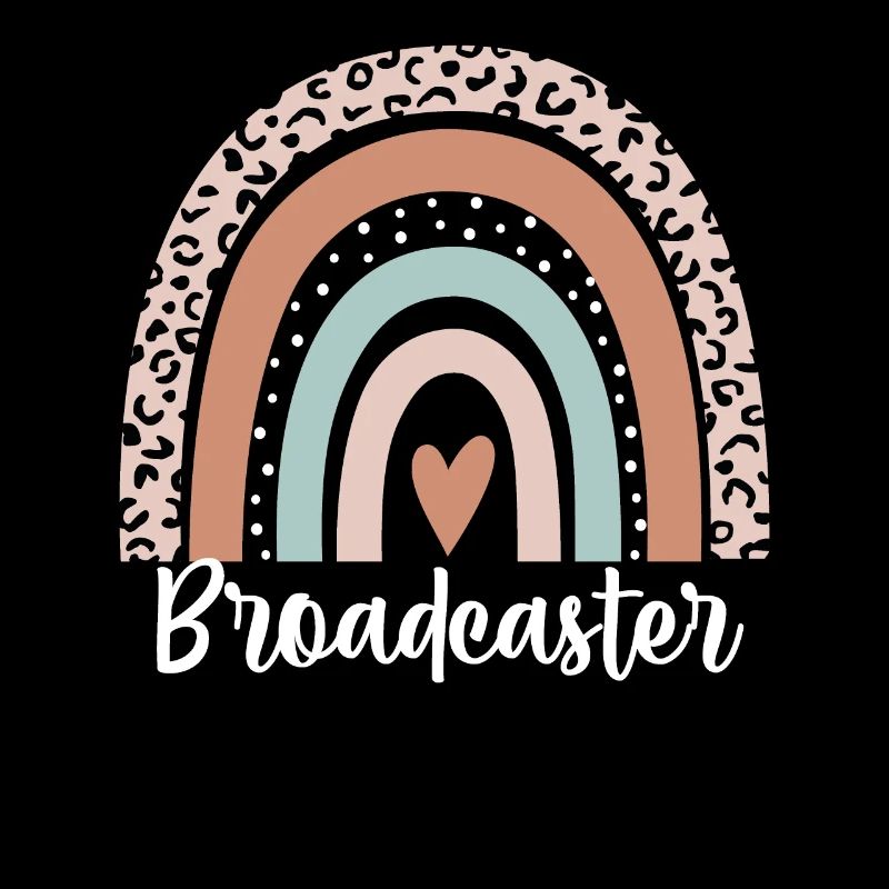 Broadcaster Rainbow Leopard Funny Broadcaster