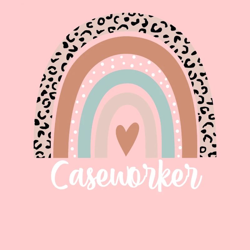 Caseworker Rainbow Leopard Funny Caseworker