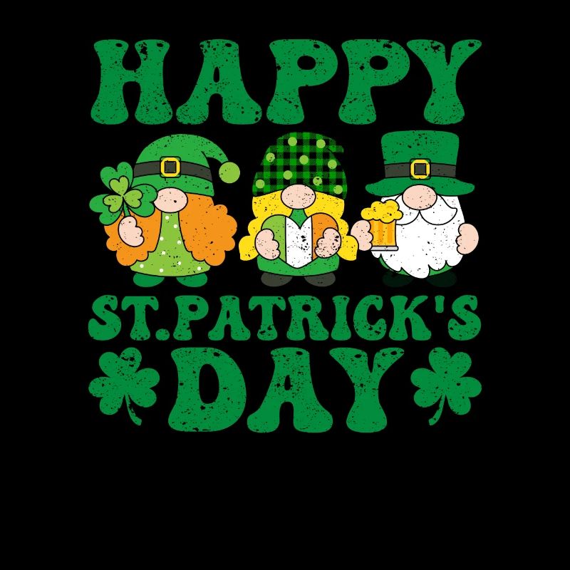 Three Gnomes Irish Shamrock St Patrick's Day Lucky