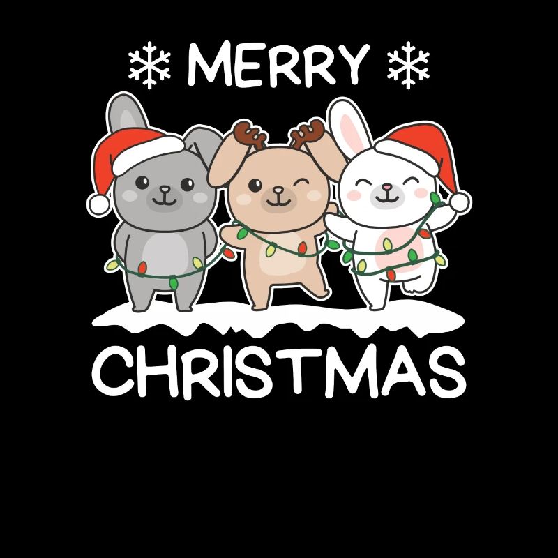 Joyeux Noël lapin réveillon de Noël lapins