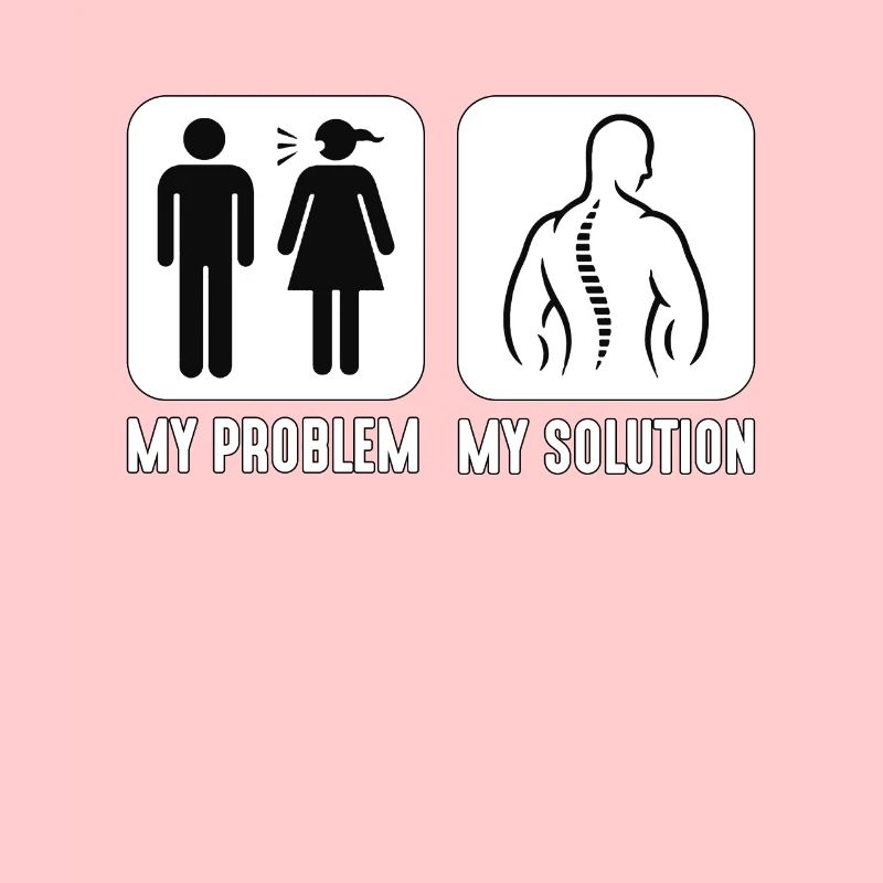 Chiropractor My Problem My Solution Pictogram Dad