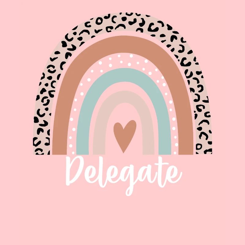 Delegate Rainbow Leopard Funny Delegate