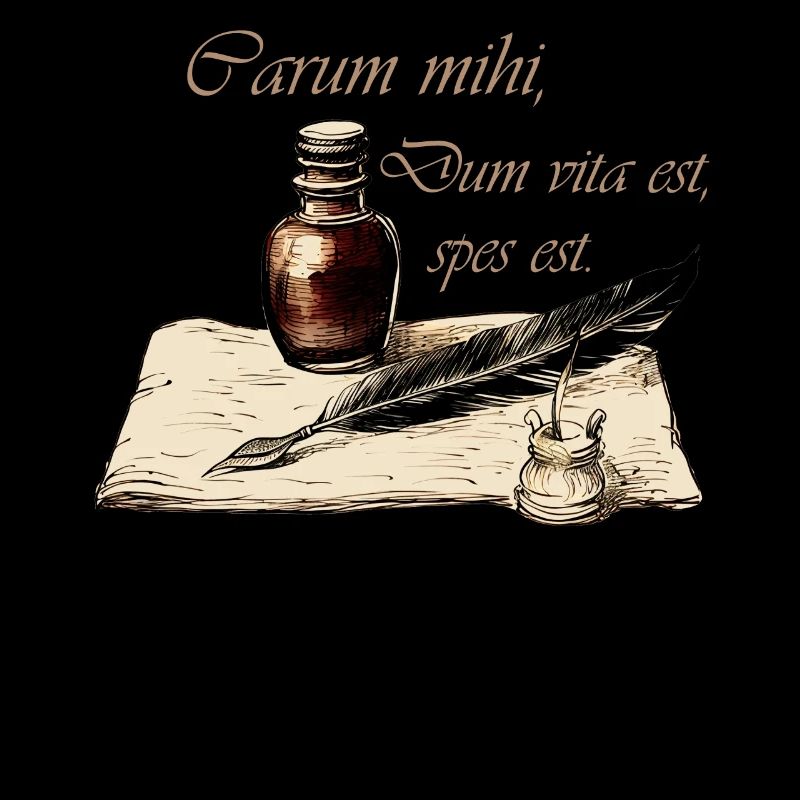 While There Is Life There Is Hope Quill Pen Old Ce
