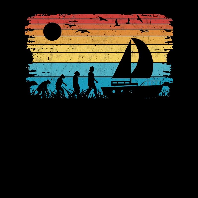 Sailboat Evolution Captain Sailor Ship