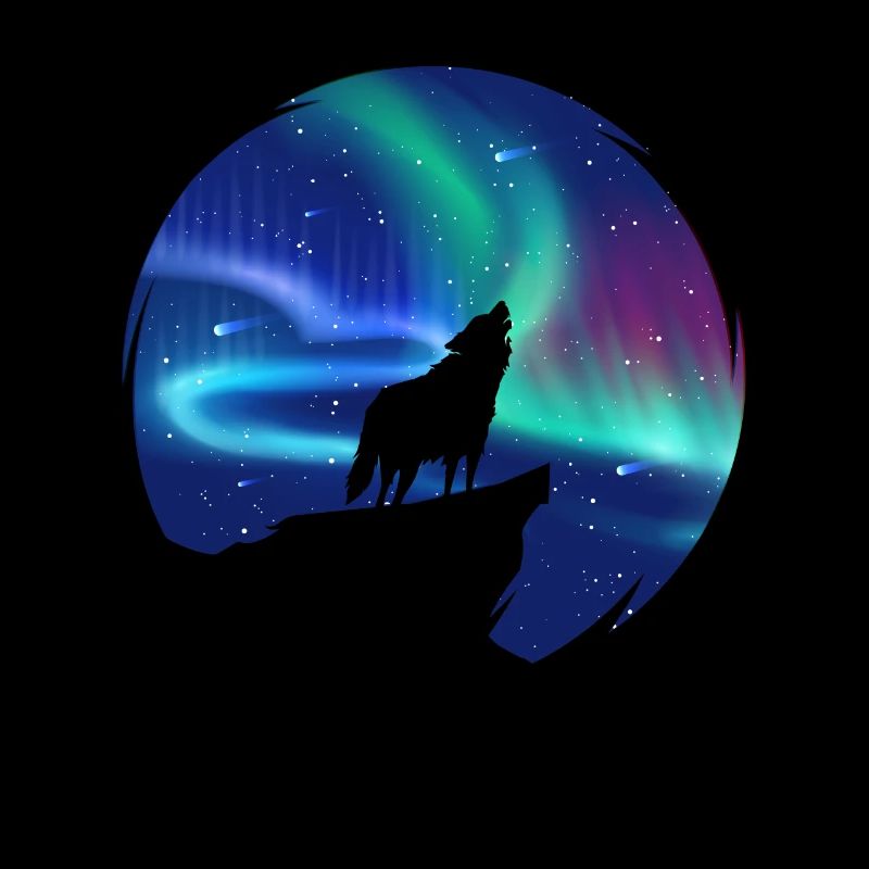 Northern Lights Wolf Aurora Borealis