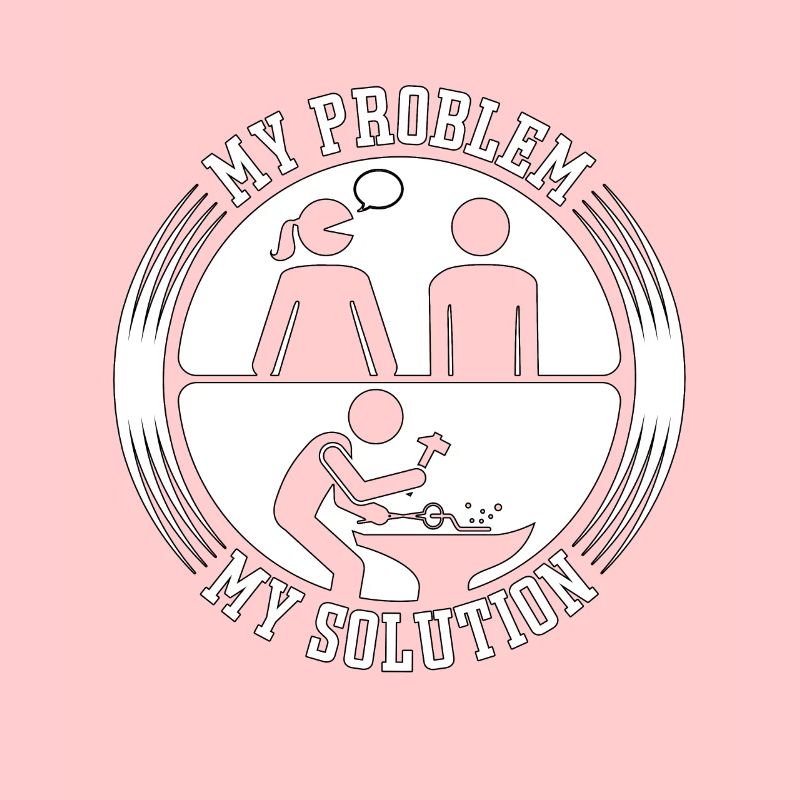 Blacksmithing My Problem My Solution Pictogram Dad