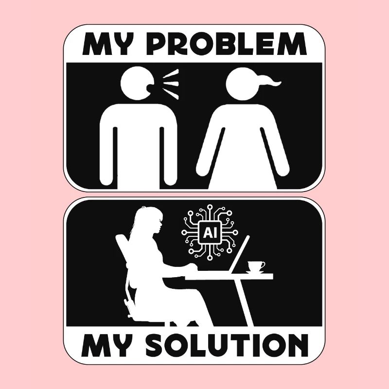 Artificial Intelligence My Problem Pictogram Mom