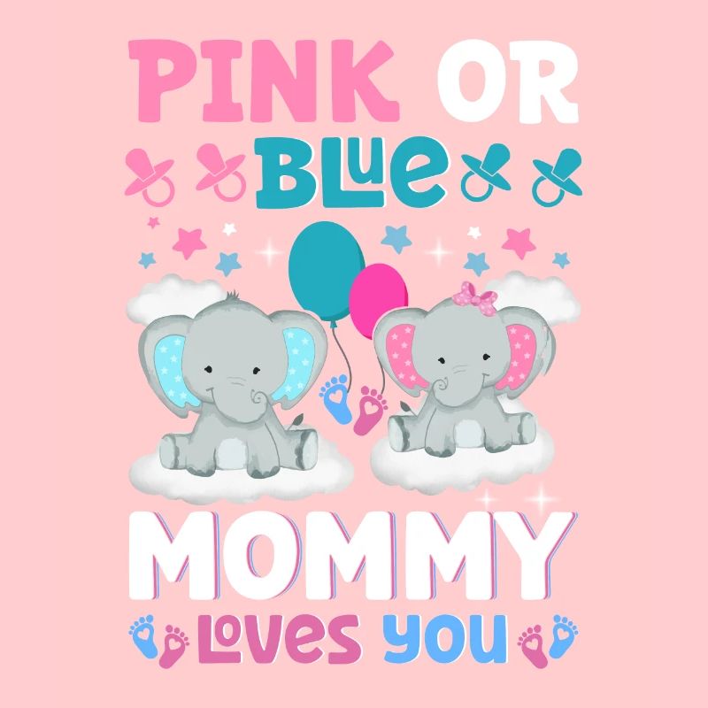 Pink Oder Blue Mama Liebt Dich Geschlecht