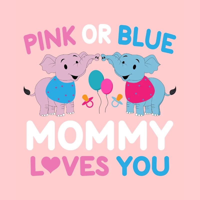 Pink Oder Blue Mama Liebt Dich Geschlecht