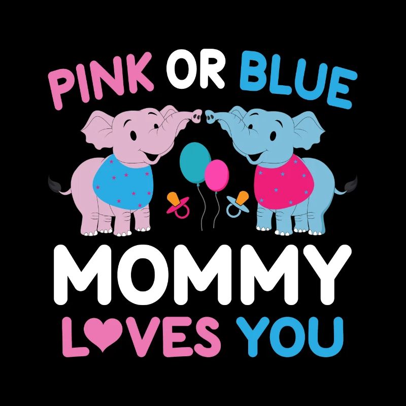 Pink Oder Blue Mama Liebt Dich Geschlecht