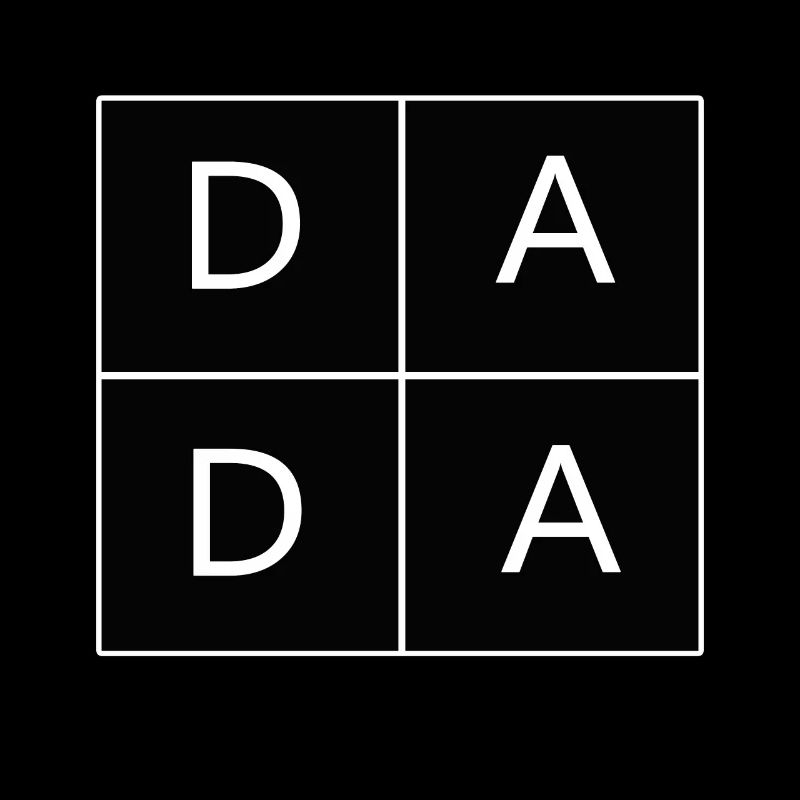 D A D A Dad Father Cute Square Box Letter Print