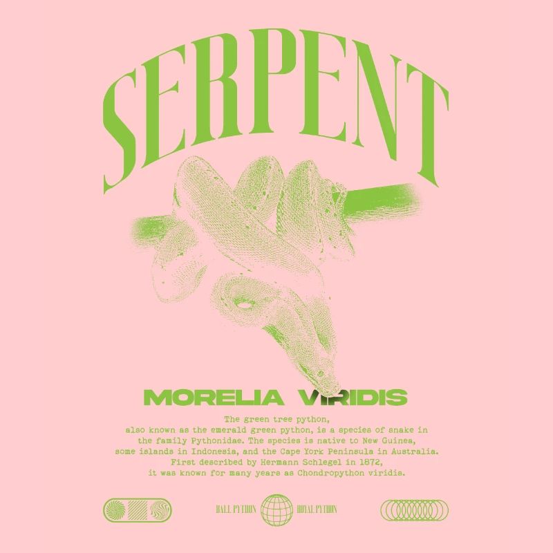 Green Tree Python Modern Reptile Keeper Streetwear