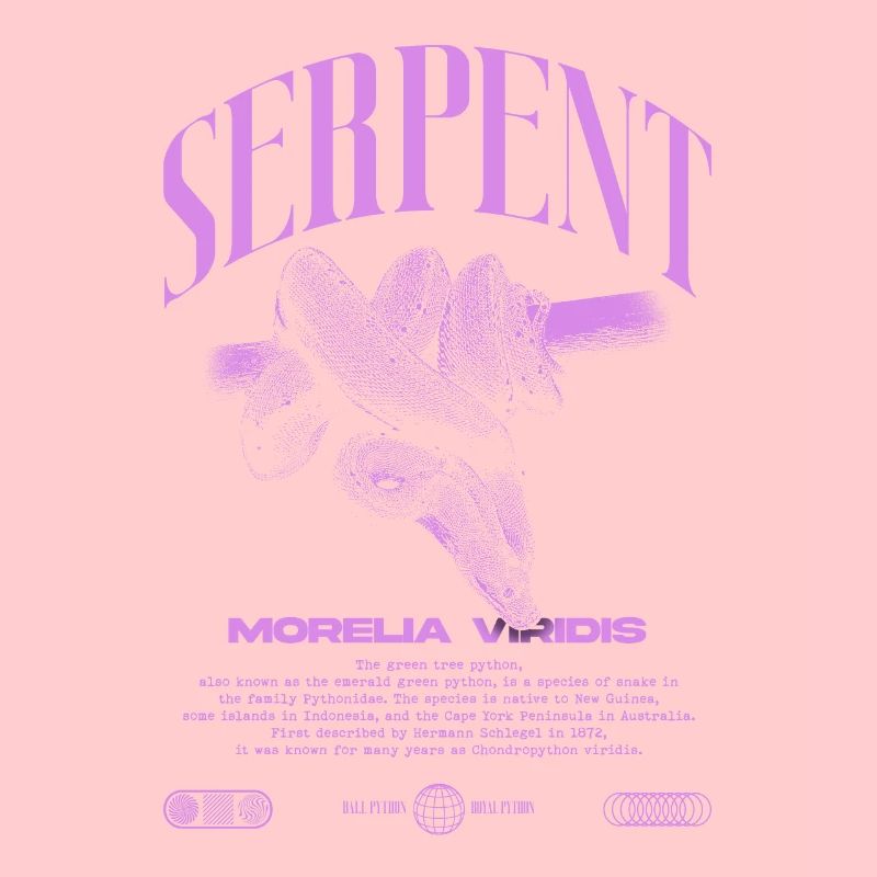 Green Tree Python Modern Reptile Keeper Streetwear