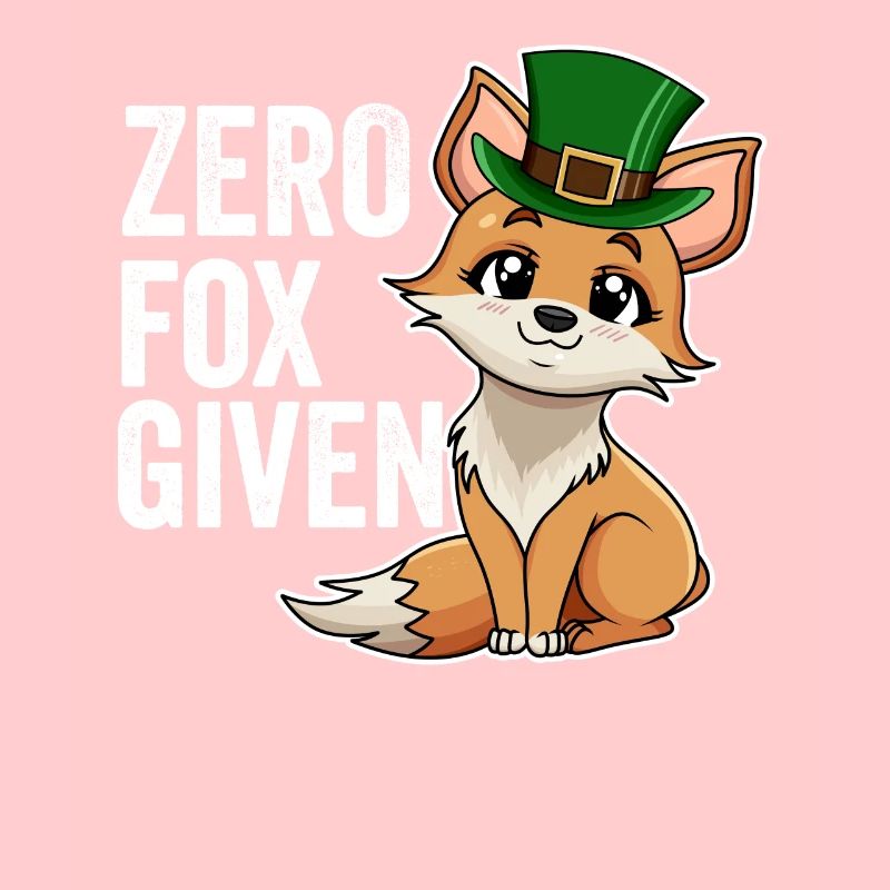 Zero Fox Given Jeu de mots mignon Kawaii Irish Fox