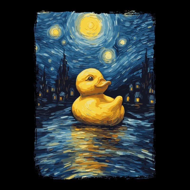 Rubber Duck Starry Night