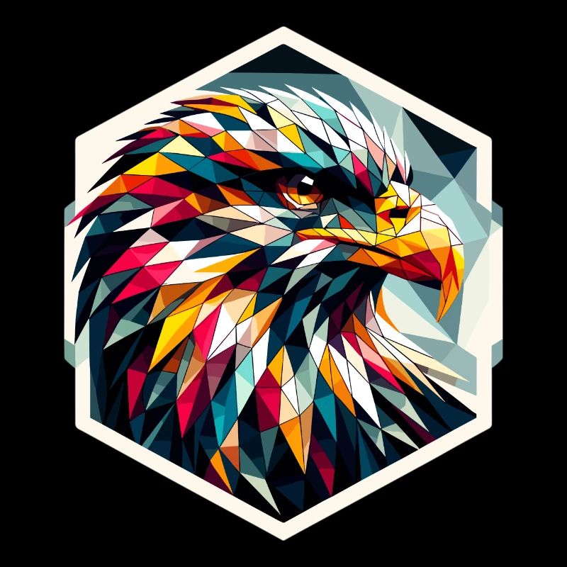 White-tailed eagle in polygon representation