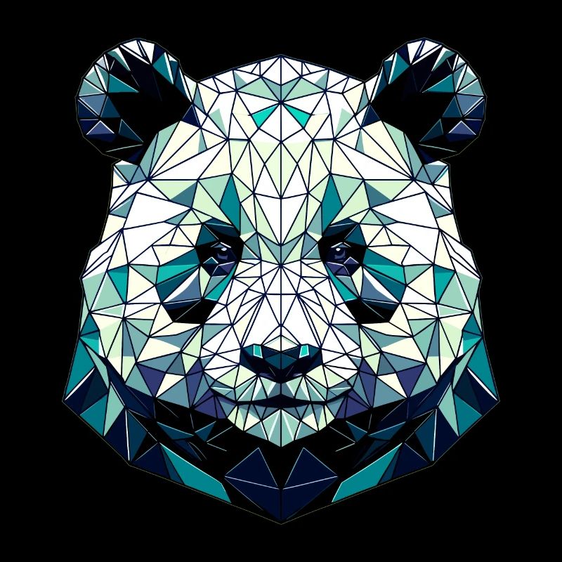 Panda dans la représentation polygonale