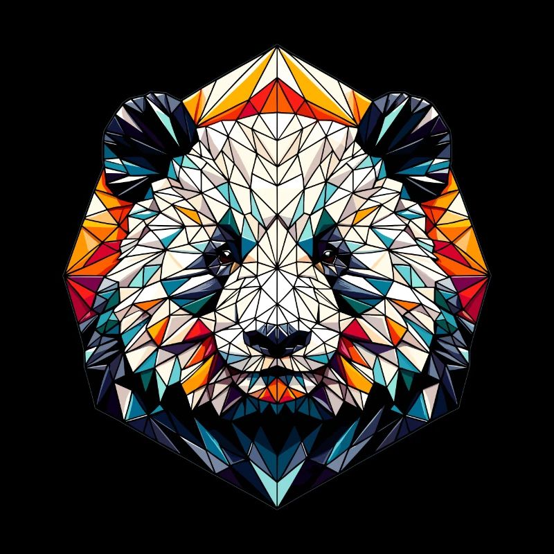 Panda dans la représentation polygonale