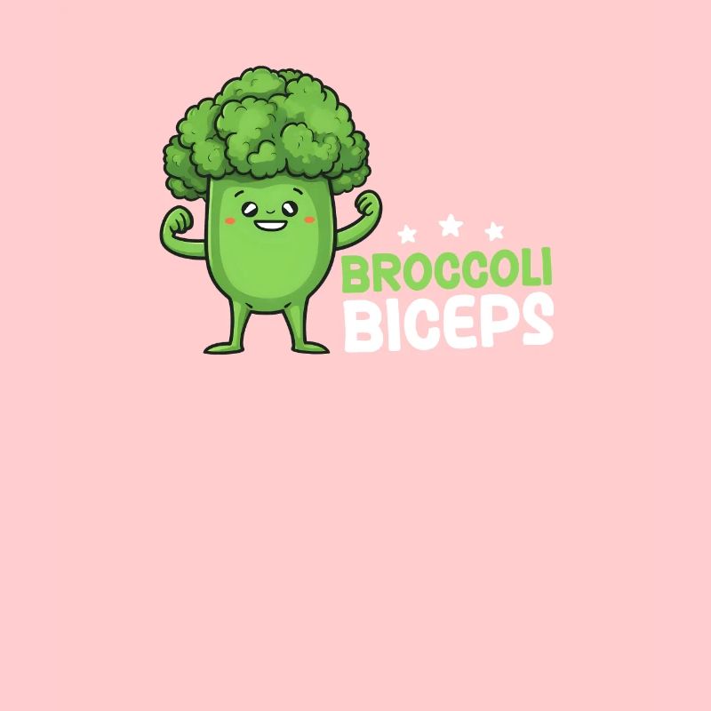 Vegan Athlete Broccoli Biceps Flexing