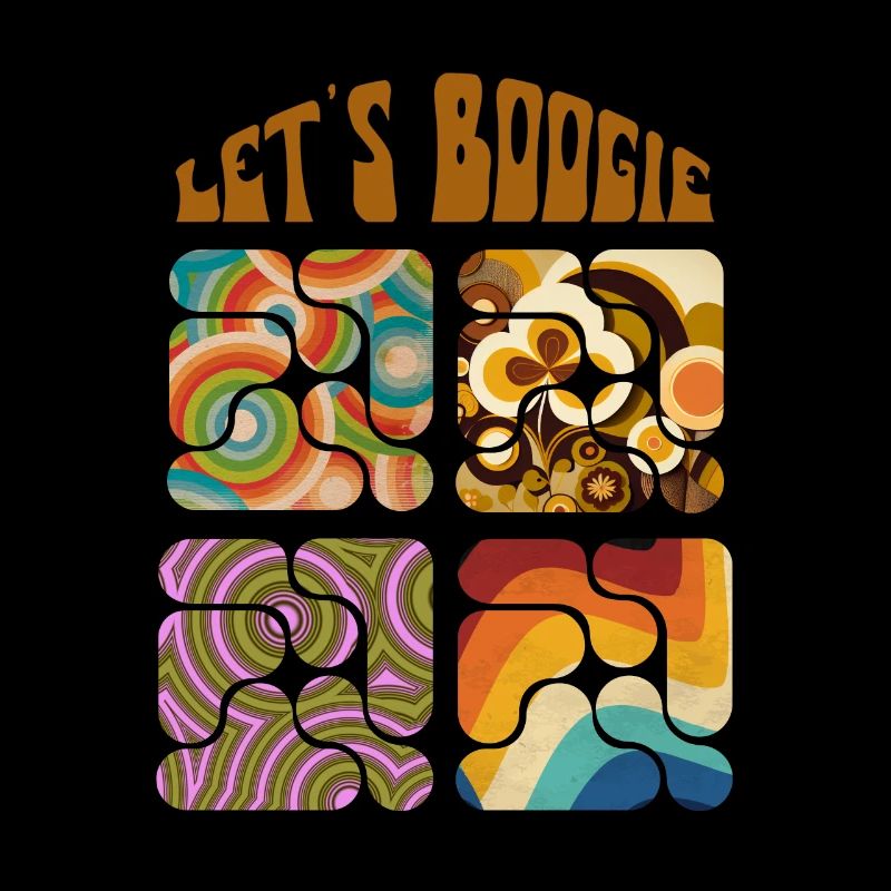 Let's boogie retro pattern