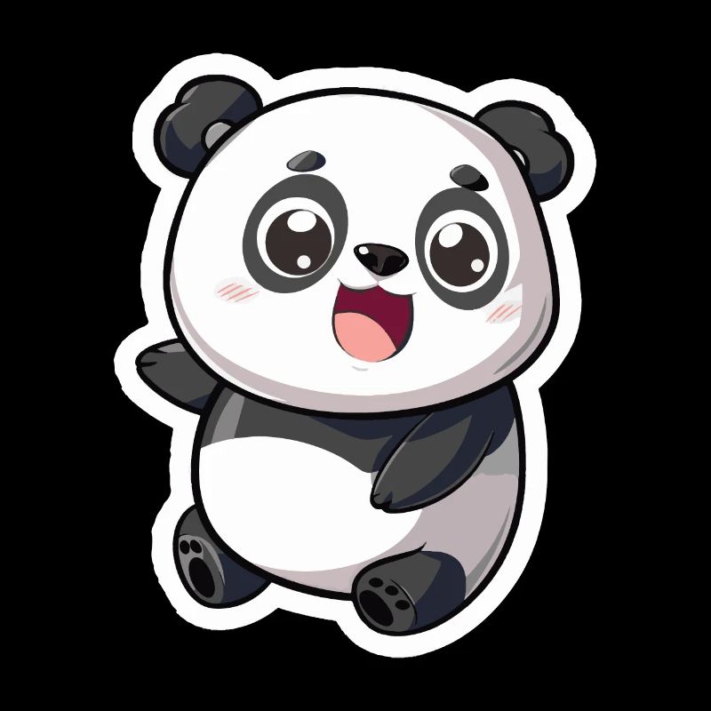 Exubérant Panda Buddy Autocollant