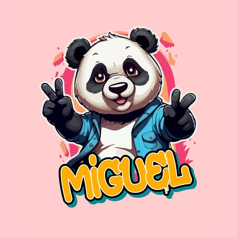 MIGUEL - Beau nom de garçon avec Cool Panda