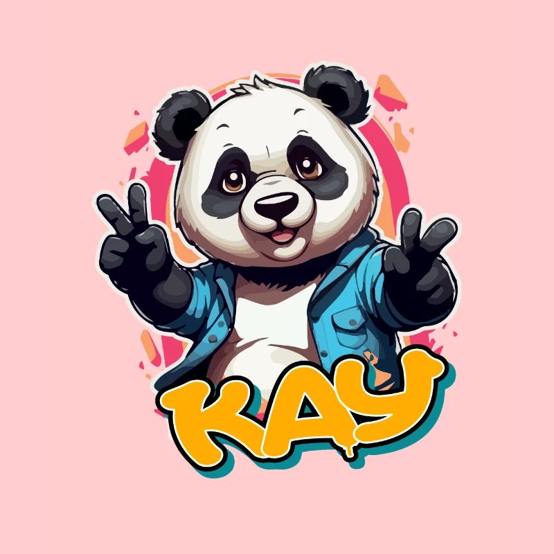 KAY - Handsome boy name with cool panda