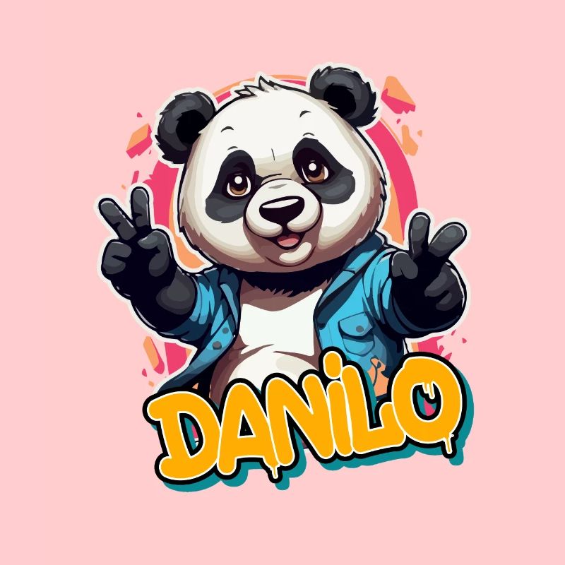 DANILO - Handsome Boy Name with Cool Panda