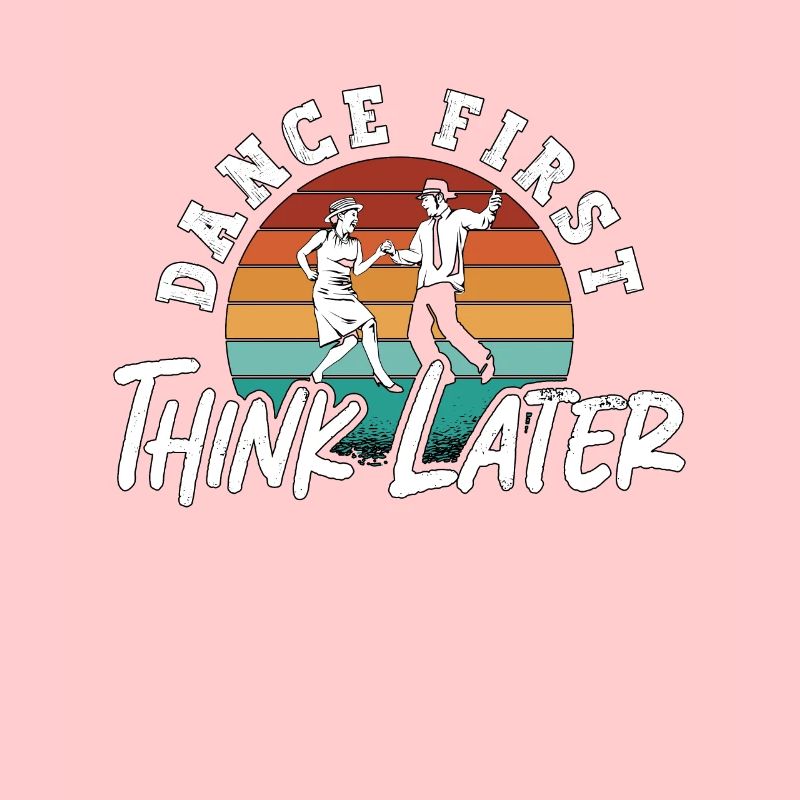 Swing Dance First Think Later Retro Couple Dancing