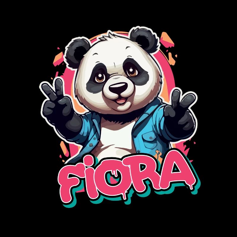 FIORA - Schöner Mädchen Name mit coolem Panda