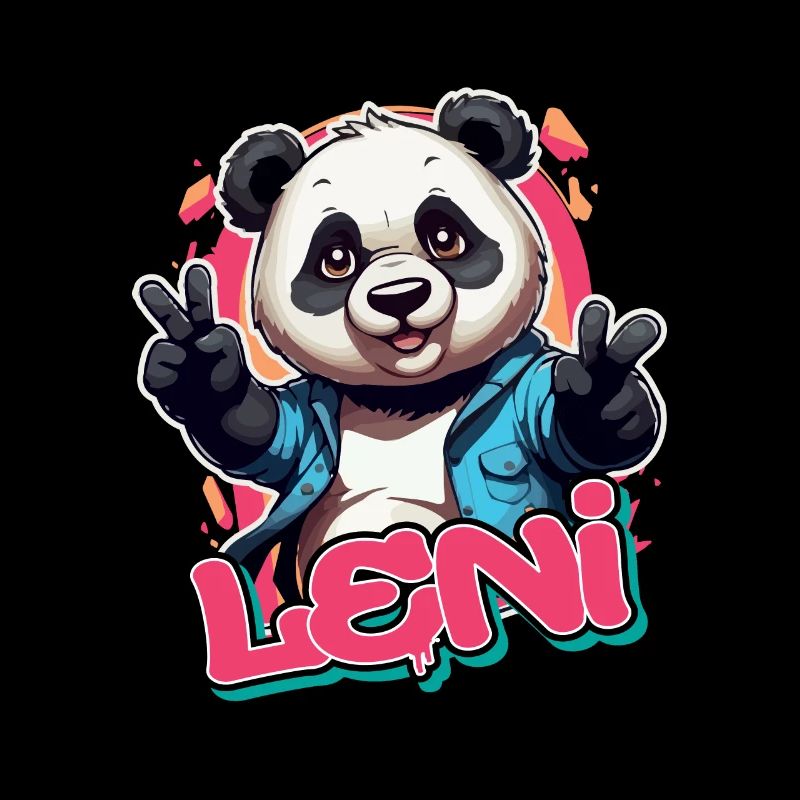 LENI - Schöner Mädchen Name mit coolem Panda