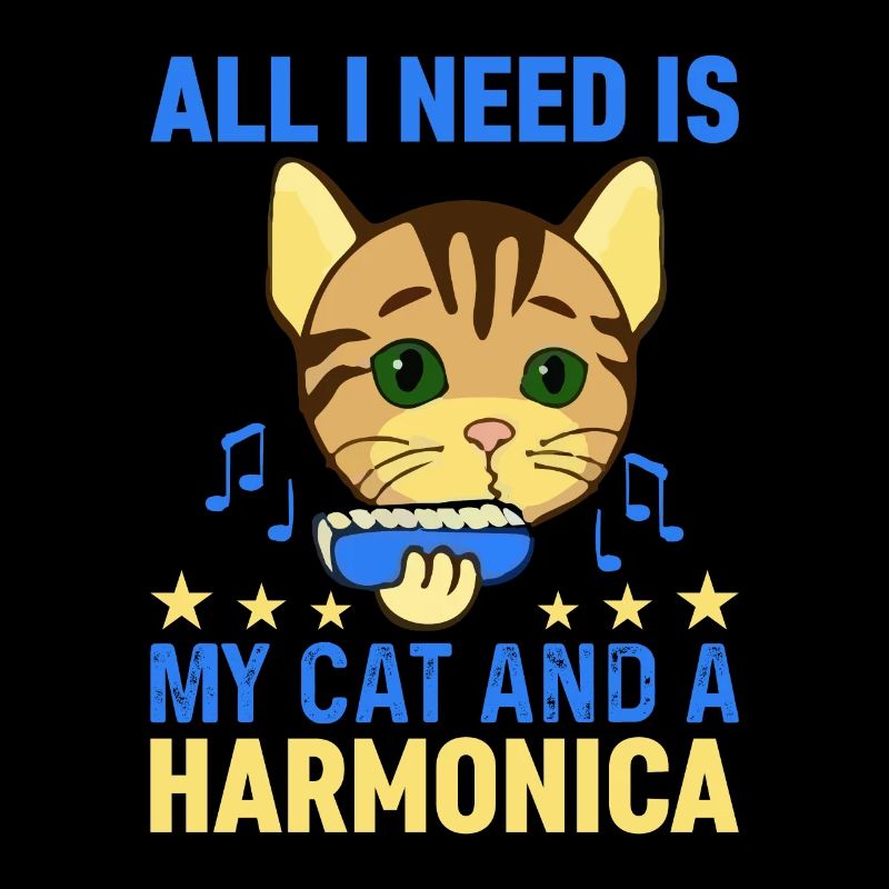 All I Need Is My Cat And A Harmonica Harmonicist &