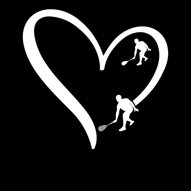Squash Heart Squash player silhouette Squash