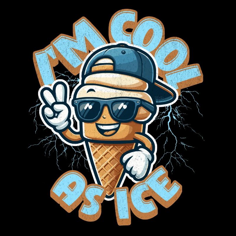 Ich bin cool wie Eis - süßes Kawaii Eiscreme-Maskottchen